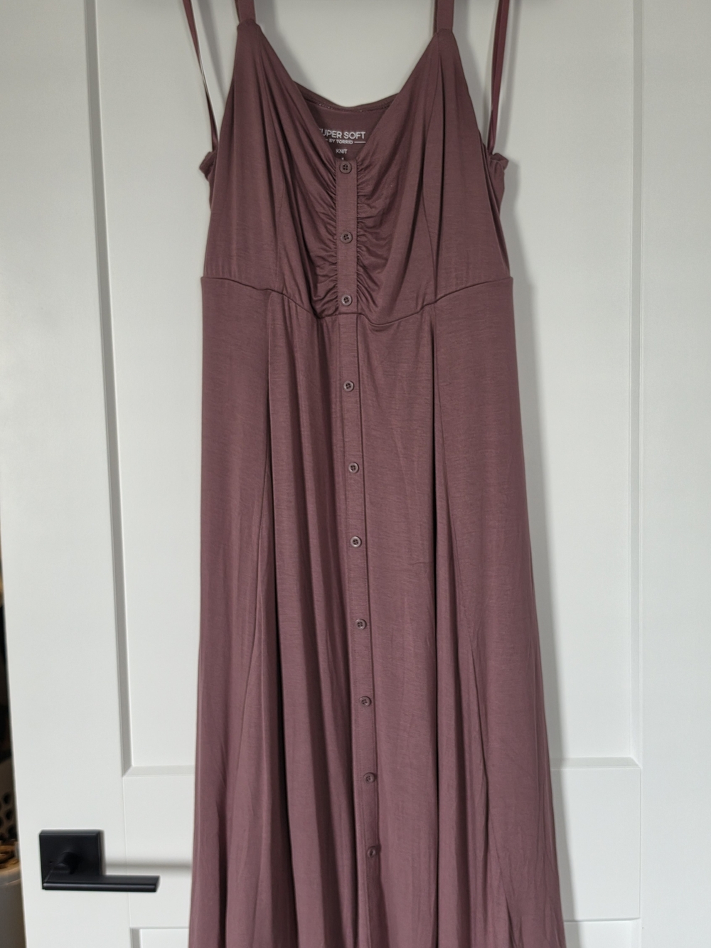 Torrid Dusty Mauve Button-Front Maxi Dress